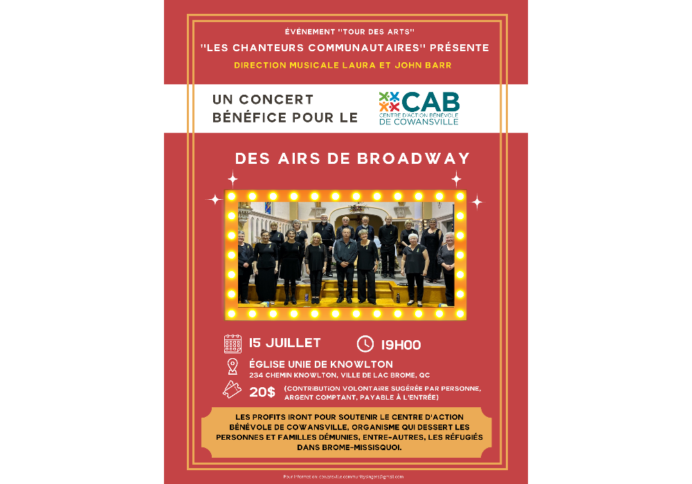 Un concert bénéfice pour votre CAB